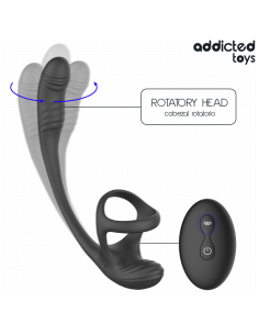 ADDICTED TOYS PLUG ANAL VIBRACIAN Y WAVING 360Aº Y ESTIMULADOR TESTACULOS 2